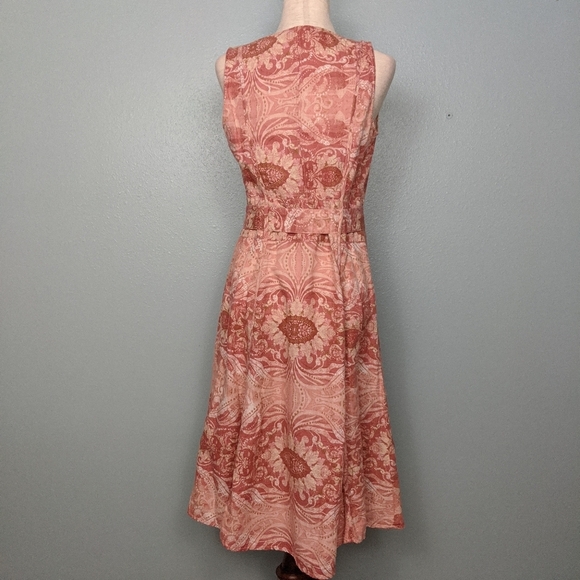 Tapemeasure sleeveless tank dress. Dusty pi - Picture 2 of 5